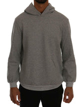 Daniele Alessandrini Gray Pullover Hodded Cotton Sweater -   -  Daniele Alessandrini.